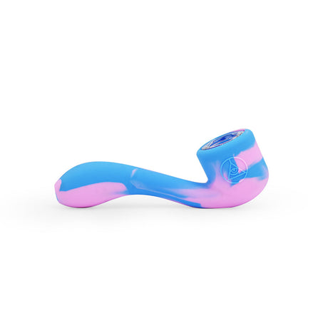 Ritual 4.5'' Silicone Sherlock Pipe in Cotton Candy Colors - Angled Side View