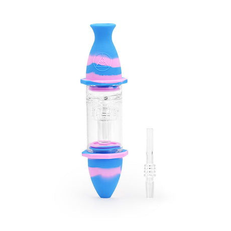 Ritual 7'' Silicone Nectar Collector in Cotton Candy colors with detachable tip, front view on white background