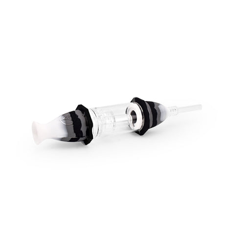 Ritual 7'' Silicone Deluxe Nectar Collector in Black & White Marble Design - Angled View