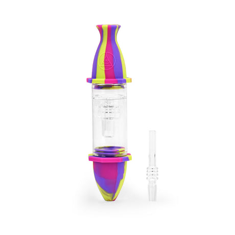 Ritual 7'' Silicone Nectar Collector in Miami Sunset colors, front view, with detachable tip