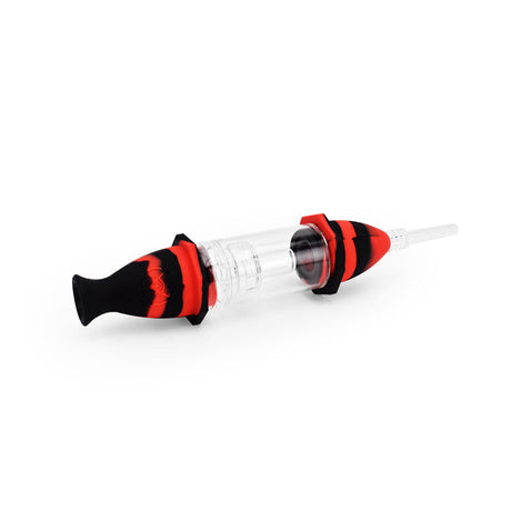 Ritual 7'' Silicone Deluxe Nectar Collector in Black & Red, Side View