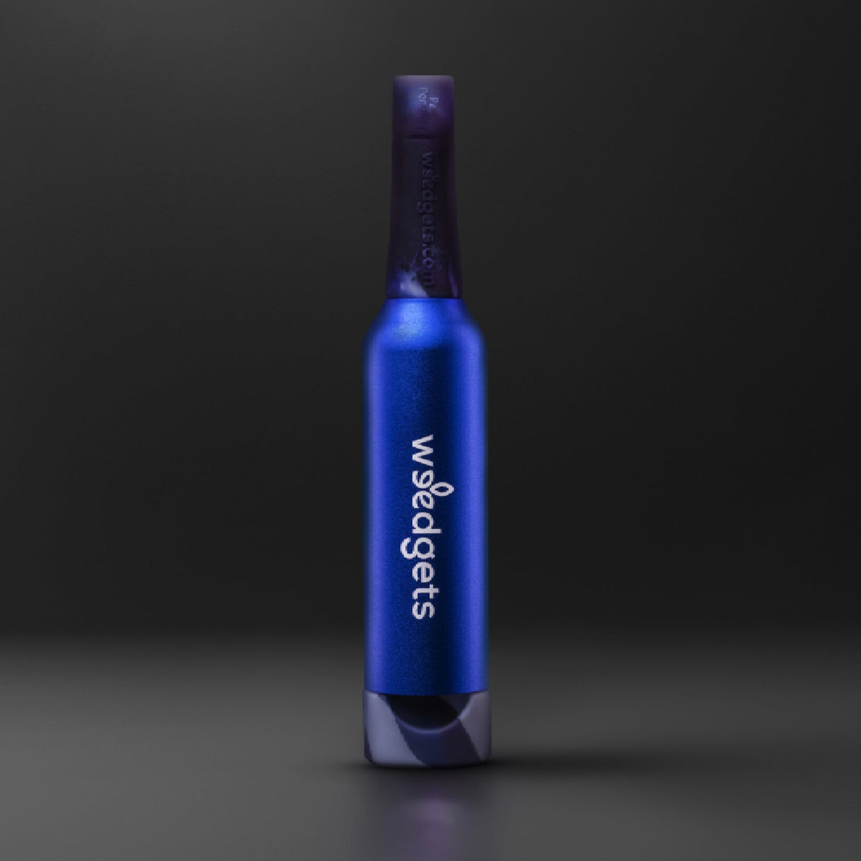Weedgets Slider Pipe in Blue - Waterless Cooling, Portable, Front View on Dark Background