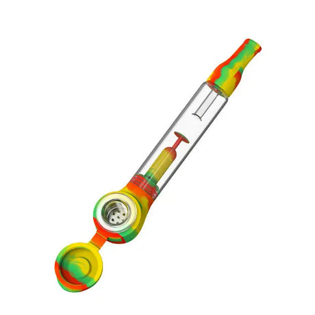 Sunakin America H20G SWAP Water Pipe - Silicone & Glass Hybrid Design with Colorful Accents