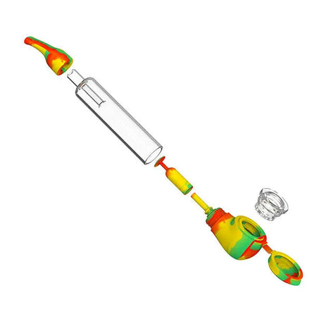 Sunakin America H20G SWAP Silicone and Glass Water Pipe Side View on White Background