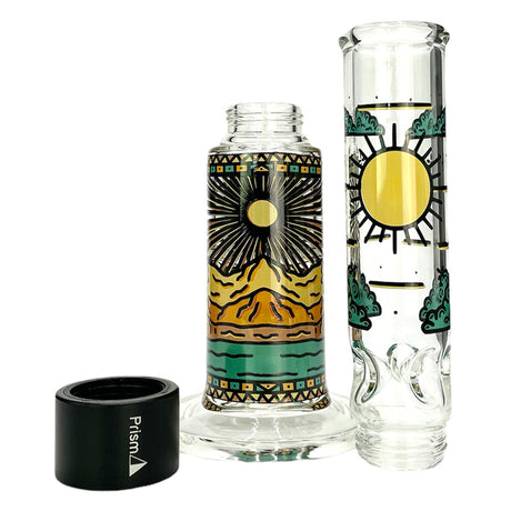 Prism 'Desert Dream'n Big Honeycomb' Glass Bong with Intricate Design - Front View