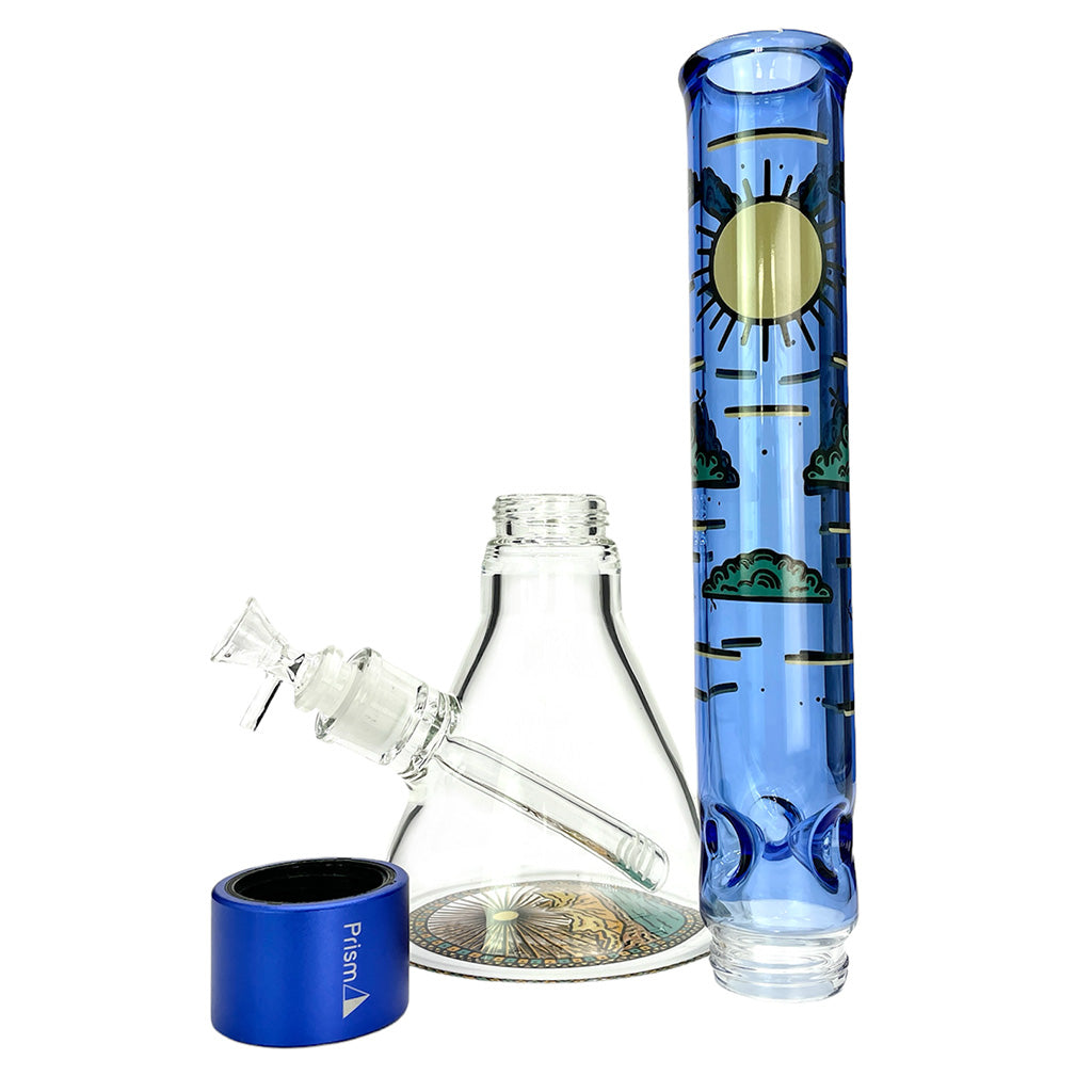 Prism 'Halo Desert Dream'n Beaker Single Stack' with intricate designs, front view on white background