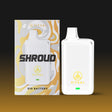 Ritual Shroud 510 Variable Voltage Battery in White, front view with packaging