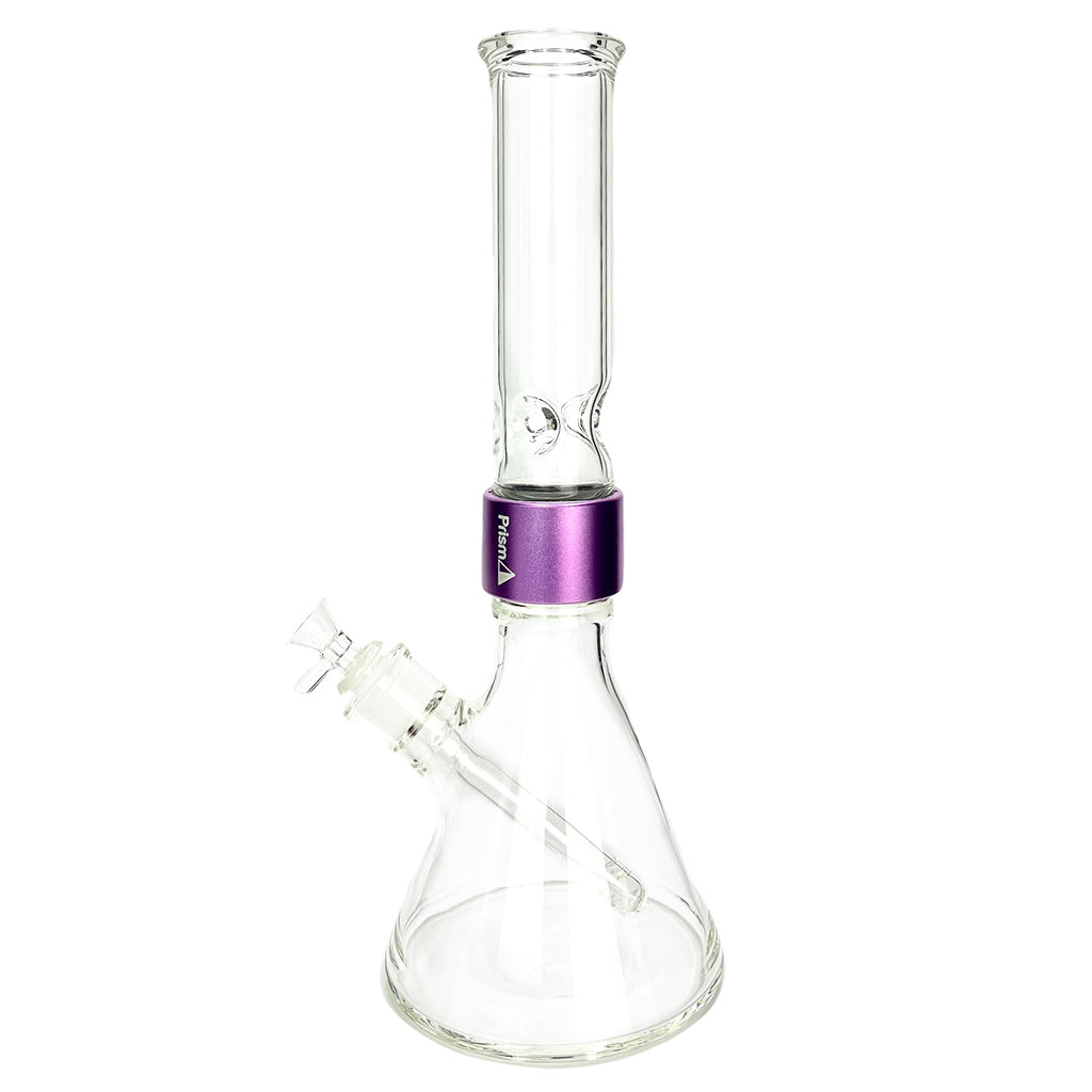 Prism CLEAR STANDARD BEAKER SINGLE STACK with purple accent - Front View