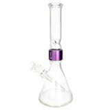 Prism CLEAR STANDARD BEAKER SINGLE STACK with purple accent - Front View