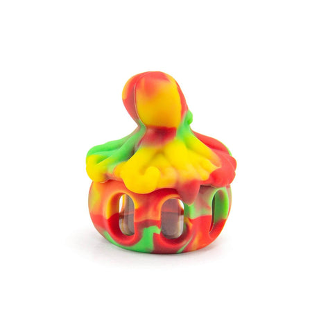 PILOT DIARY Octopus Silicone Dab Container 10ml in vibrant colors, front view on white background