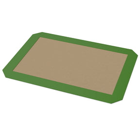 Honeybee Herb Silicone Dab Mat in Green, top view, ideal for concentrates and dab rig organization