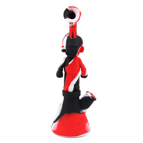 PILOT DIARY Mario Silicone Water Bong in Red & Black - Front View