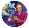 V Syndicate Smoky Night Slikks - Van Gogh-Inspired Silicone Dab Mat with Artistic Design
