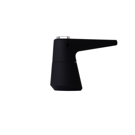 SOFTGLASS Unbreakable Pier Bubbler in Black with Cartridge Adapter - Side View