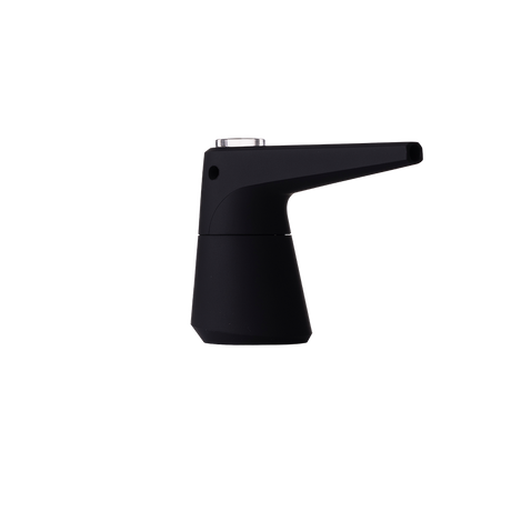 SOFTGLASS Unbreakable Pier Bubbler with Adapter, Side View on Seamless Black