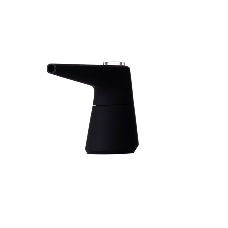 SOFTGLASS Unbreakable Pier Bubbler, Black, with Cartridge Adapter - Side View, Easy to Clean
