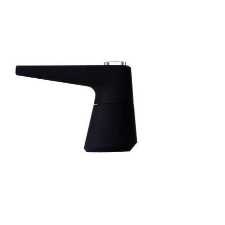 SOFTGLASS Unbreakable Black Pier Bubbler, Side View with Cartridge Adapter - Portable and Easy to Clean
