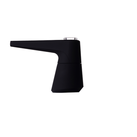SOFTGLASS Unbreakable Pier Bubbler, black, with Cartridge Adapter, Easy Clean feature, side view