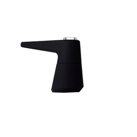 SOFTGLASS Unbreakable Pier Bubbler, Black, Side View with Cartridge Adapter, Easy to Clean