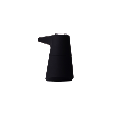 SOFTGLASS Unbreakable Pier Bubbler, black, with Cartridge Adapter, easy to clean, front view on white background