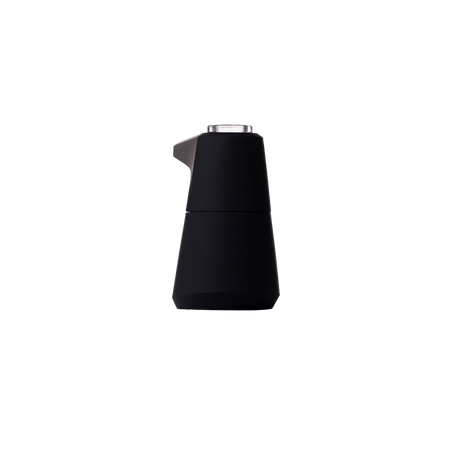 SOFTGLASS Unbreakable Pier Bubbler, Black, with Cartridge Adapter - Front View on White Background