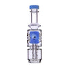 VLAB Straight Fab Halo Top Attachment in Milky Blue with Swiss Perc Design for Focus V Carta - Front View
