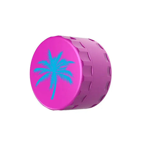 Sunakin SunGrinder in Pink - Durable Herb Grinder with Palm Tree Design - Side View