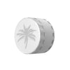 Sunakin SunGrinder in Silver with Palm Design - Side View on White Background