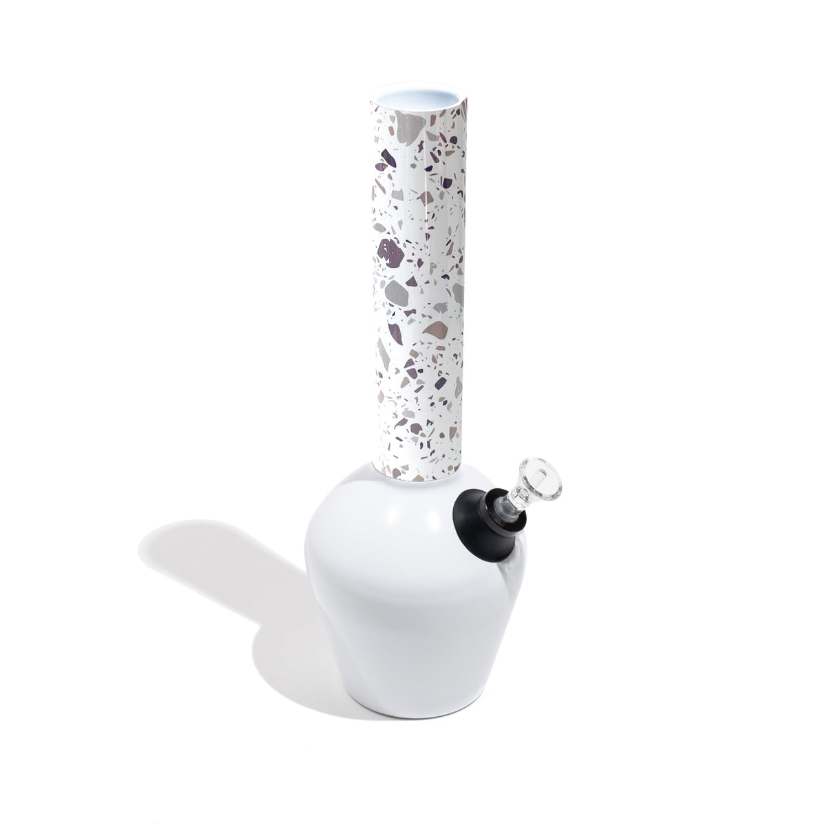 Chill Mix & Match Series - Gloss White Base with Terrazzo Neck Design, Angled View