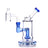 TerpDroid Mini Rig in Blue by The Stash Shack with Showerhead Percolator - Front View