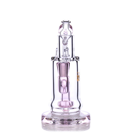 TerpDroid Mini Rig by The Stash Shack, 5.5" with Showerhead Percolator, Front View on White