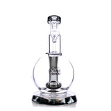 The Stash Shack TerpGlobe Mini Rig in Black, Front View with Showerhead Percolator