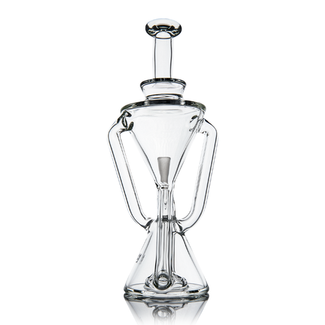 MJ Arsenal Time Turner Mini Dab Rig with Quartz Bucket, Crystal Clear Front View