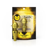Honeybee Herb Titanium 6 in 1 Baseball Carb Cap Dab Nail in Gold, displayed on packaging
