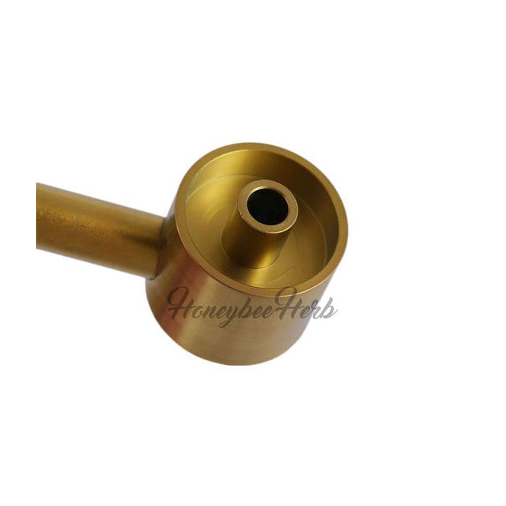 Honeybee Herb Titanium 6 in 1 Sidecar Dab Nail in Gold, Close-up Side View