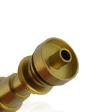 Honeybee Herb Titanium 6-in-1 Dab Nail, Gold Variant, Close-up Side View for E-Rigs