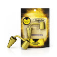 Honeybee Herb Titanium 6-in-1 Long Neck Banger Dab Nail in Gold, displayed on packaging
