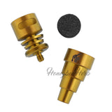 Honeybee Herb Titanium 6 in 1 Moon Rock Dab Nail in Gold, Top View for Dab Rigs