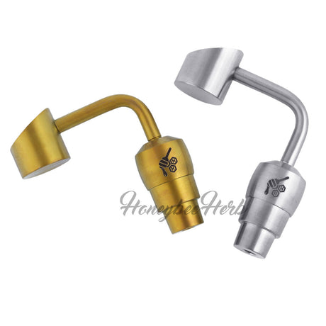 Honeybee Herb Titanium 2 in 1 Banger Dab Nail in Gold and Silver for Dab Rigs
