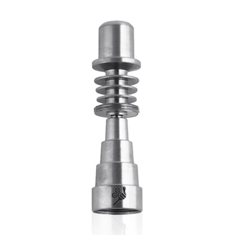 Honeybee Herb Titanium 6-in-1 Skillet E-Nail Dab Nail, versatile design, front view on white background