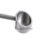 Honeybee Herb Titanium 2 in 1 Banger Dab Nail, Silver, Close-Up Side View