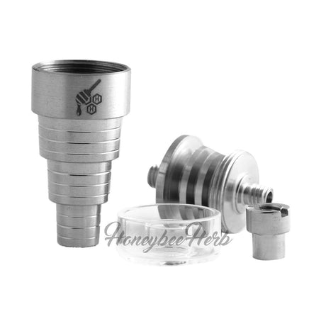 Honeybee Herb Titanium 6 in 1 Hybrid Dab Nail, versatile for different joint sizes, ideal for dab rigs