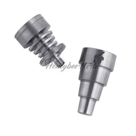 Honeybee Herb Titanium 6 in 1 Skillet Dab Nail, versatile design, suitable for various joint sizes