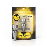 Honeybee Herb Titanium 6-in-1 Skillet Dab Nail, versatile for e-rigs, front view on packaging