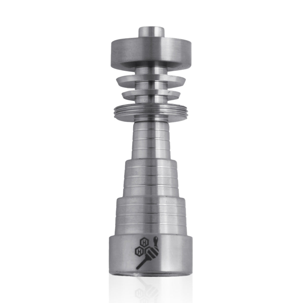 Honeybee Herb Titanium 6-in-1 Original Dab Nail for E-Rigs, front view on white background