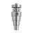 Honeybee Herb Titanium 6-in-1 Original Dab Nail in Silver, versatile for various joint sizes