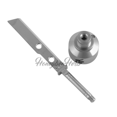 Honeybee Herb Titanium Sword Carb Cap for Dab Rigs, Silver Variant, Top View