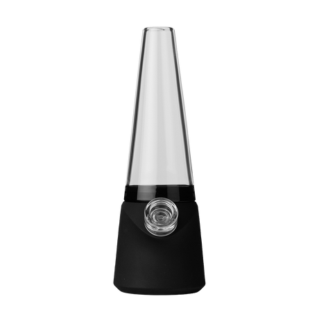 SOFTGLASS Modular Totem Bong front view with silicone base and transparent upper section on white background