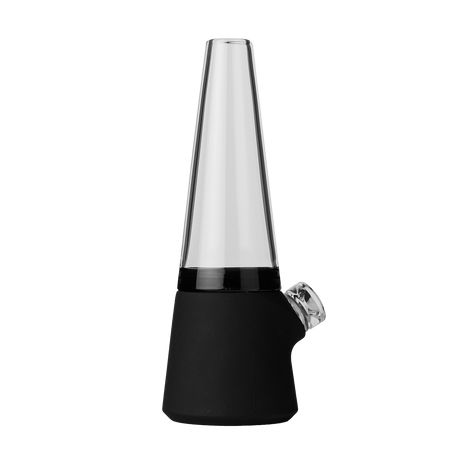 SOFTGLASS Modular Totem Bong front view with silicone base and carrying case, perfect for travel