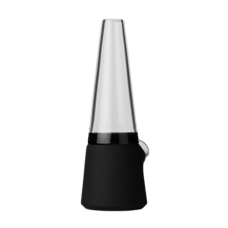 SoftGlass Modular Totem Bong with black silicone base and carrying case, front view on white background